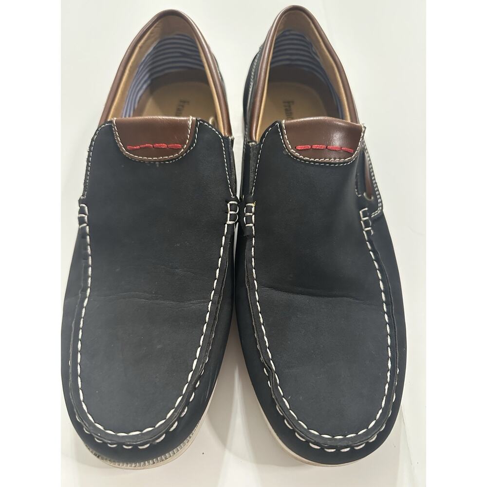 Men’s Franco Vanucci Dexter Style Boat Shoes Size 12 Navy Blue and Tan